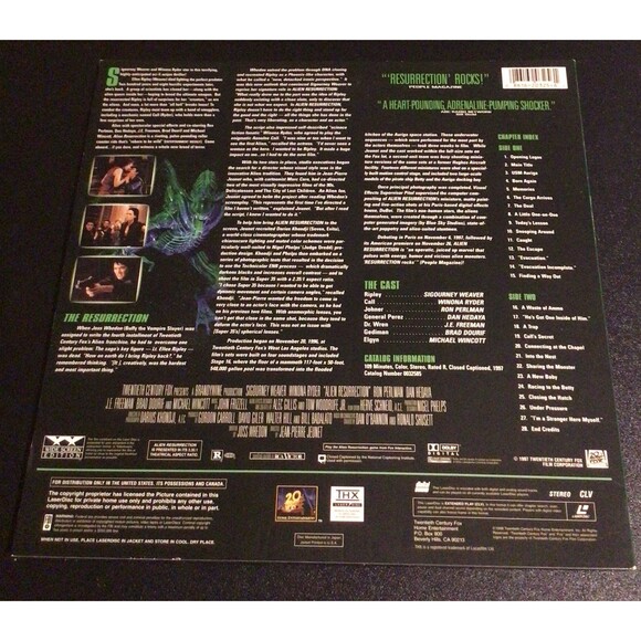ALIEN RESURRECTION Movie-LaserDisc WideScreen Edition 1997 - Picture 2 of 4
